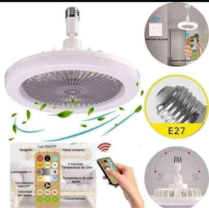 FOCO VENTILADOR  MULTIFUNCIONAL LED 30W  CONTROL HABITACION TECHO 3 EN UNO